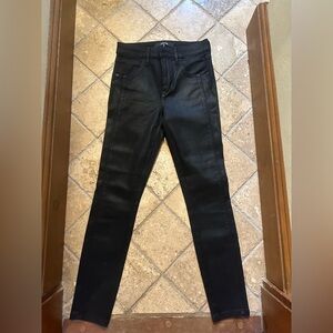 NWOT Joe's Jeans Women’s Sleek Black Coated Skinny Jeans Sz 26